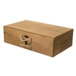 Mallette pour support  jambon coffret de rangement en bois coloris naturel - longueur 58 x profondeur ...