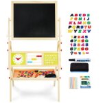 Mamabrum tableau enfant en bois 98 x 45 x 42 cm face magntique avec marqueur + tableau noir  craie ...