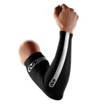 Manchons de compression - mc david - bras r�fl�chissant - adulte - noir - running