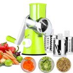 Mandolines trancheuse � l�gumes avec 3 lames cylindriques en acier inoxydable spiraliseur manuel r�pe ...