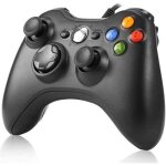 Manette filaire - microsoft - xbox 360 - double vibration - compatible pc - ergonomique