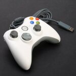 Manette de jeu - microsoft - xbox 360 - filaire - blanc - compatible pc win7