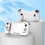 Manette de jeu - wirlsweal - switch à six axes - bluetooth - vibration - blanc Manette de jeu - wirlsweal - switch à six axes - bluetooth - vibration - blanc
