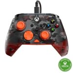 Manette de jeu - xbox series xs xbox one et pc - rematch core - rgb - filaire - camouflage noir / orange ...