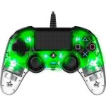 Manette filaire compact controller nacon transparente verte pour ps4 compatible pc