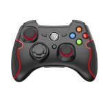 Manette de jeu sans fil - rouge - compatible pc / ps3 - double vibration - turbo - 2. 4g