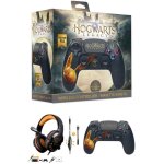 Manette ps4 - hogwarts legacy - bluetooth - lumineuse - casque pro - h3 orange - 3. 5 jack