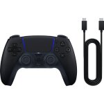 Manette sans fil dualsense�? midnight black - avec c�ble usb pour pc