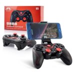 Manette avec support pour lg k10 4g smartphone pc usb bluetooth jeux video joystick precision univer