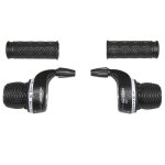 Manette vlo vtt avec paire de revtement - poigne tournante p2r indexe type gripshift 7 v - noir - ...