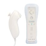 Manette wiimote pour wii + nunchuck + housse (blanc)