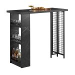 Sobuy table de bar design avec 3 Étagères table haute bistrot effet marbre pour cuisine salle à manger ... Sobuy table de bar design avec 3 Étagères table haute bistrot effet marbre pour cuisine salle à manger ...