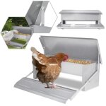 Mangeoire automatique pour poules - uisebrt - 5 kg - acier galvanis - anti - rats - impermable