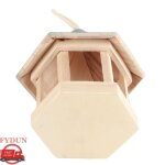 Mangeoire � oiseaux - fydun - nichoir en bois - forme de maison - couleur burlywood - pour petits oiseaux ...