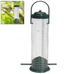 Mangeoire  oiseaux en plastique avec grilles mtalliques - omabeta - vert - extrieur