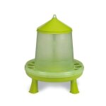 Mangeoire volailles en plastique gamme eco 8kg avec pieds verte - gaun