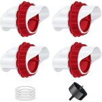 Mangeoire pour volailles - yyv - automatique - 4 ports - rouge - polypropylne