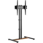 Manhattan support tv compact sur roulettes pour crans de 34  55 - noirmarron