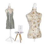 Relaxdays mannequin de couture femme hauteur rglable h x l x p : 167x41x34cm buste dco pour vitrine ...