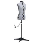 Mannequin de robe ajustable pour femme - qiilu - gris s taille 33 - 40 - polyester abs - vitrine pour ...