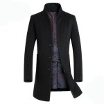 Manteau caban classique en laine pour homme - funmoon - noir - automne / hiver