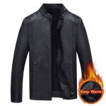 Manteau - caban - les hommes dhiver - veste  fermeture clair - manches longues - couleur noire
