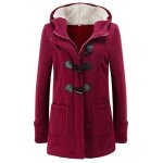 Manteau caban pardessus femme funmoon - rouge - temps chaud  manches longues