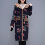 Manteau caban pardessus femmes manches longues polaire vintage thicken bouton manteaux outcoat outwear ...