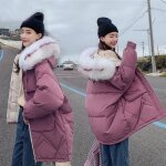 Manteau caban pardessus funmoon pour femmes - pais  manches longues et capuche en coton - violet
