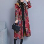 Manteau caban pardessus funmoon pour femmes en polaire vintage avec boutons et manches longues - bleu ...