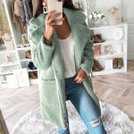 Manteau caban pardessus - funmoon - veste dcontracte pour femmes - hiver chaud - vert