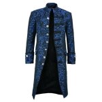 Manteau caban pardessus hommes bouton mode vintage steampunk veste gothique frac redingote uniforme - ...