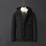 Manteau caban pardessus homme hiver hooded softshell coupe - vent doux veste shell - funmoon Manteau caban pardessus homme hiver hooded softshell coupe - vent doux veste shell - funmoon