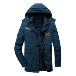Manteau - caban - pardessus homme - mi - long - capuche - patchwork - coton rembourré Manteau - caban - pardessus homme - mi - long - capuche - patchwork - coton rembourré