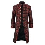 Manteau caban pardessus homme vintage steampunk gothique frac redingote uniforme - funmoon