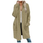 Manteau caban pardessus mode hiver femmes manches longues solide pull tricot casaque cardigan - funmoon ...