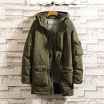 Manteau caban pardessus outwear automne hiver hommes mi - longueur capuche �paissie multi - poches funmoon ...