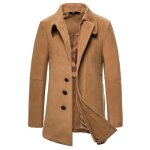 Manteau caban pardessus trench casual automne homme funmoon - marron