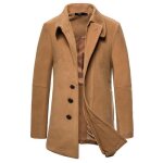 Manteau caban pardessus trench casual automne homme marron