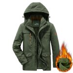 Manteau capuche homme hiver chaud doubl polaire casual veste epaisse confortable grande taille couleur ...