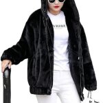 Manteau chaud dhiver pour femme avec capuche en peluche ample lgante manteau sweat - shirt en polaire ...