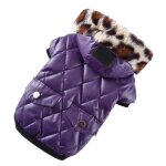 Manteau pour chiens omabeta - confortable et chaud en polyester - violet xs 22cm / 866 pouces