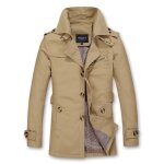 Manteau coupe - vent pour homme - funmoon - trench simple boutonnage - couleur beige - automne / hiver ...