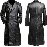 Manteau en cuir - ying - 24502 - style m�di�val - vintage - long pour homme