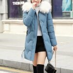 Manteau dhiver chaud pour femme - funmoon - caban - pardessus - bleu