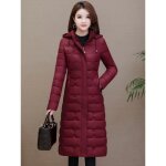 Manteau dhiver chaud pour femme - funmoon - caban - pardessus - rouge