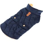 Manteau dhiver pour chien - jormftte - veste chaude - flanelle - non impermable - bleu