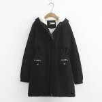 Manteau dhiver pour femme - funmoon - chaud solide  capuche long