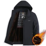 Manteau dhiver en laine épaissie - homme - bleu Manteau dhiver en laine épaissie - homme - bleu