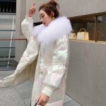 Manteau duvet femme - hiver - beige - impermable - capuche - taille ajustable